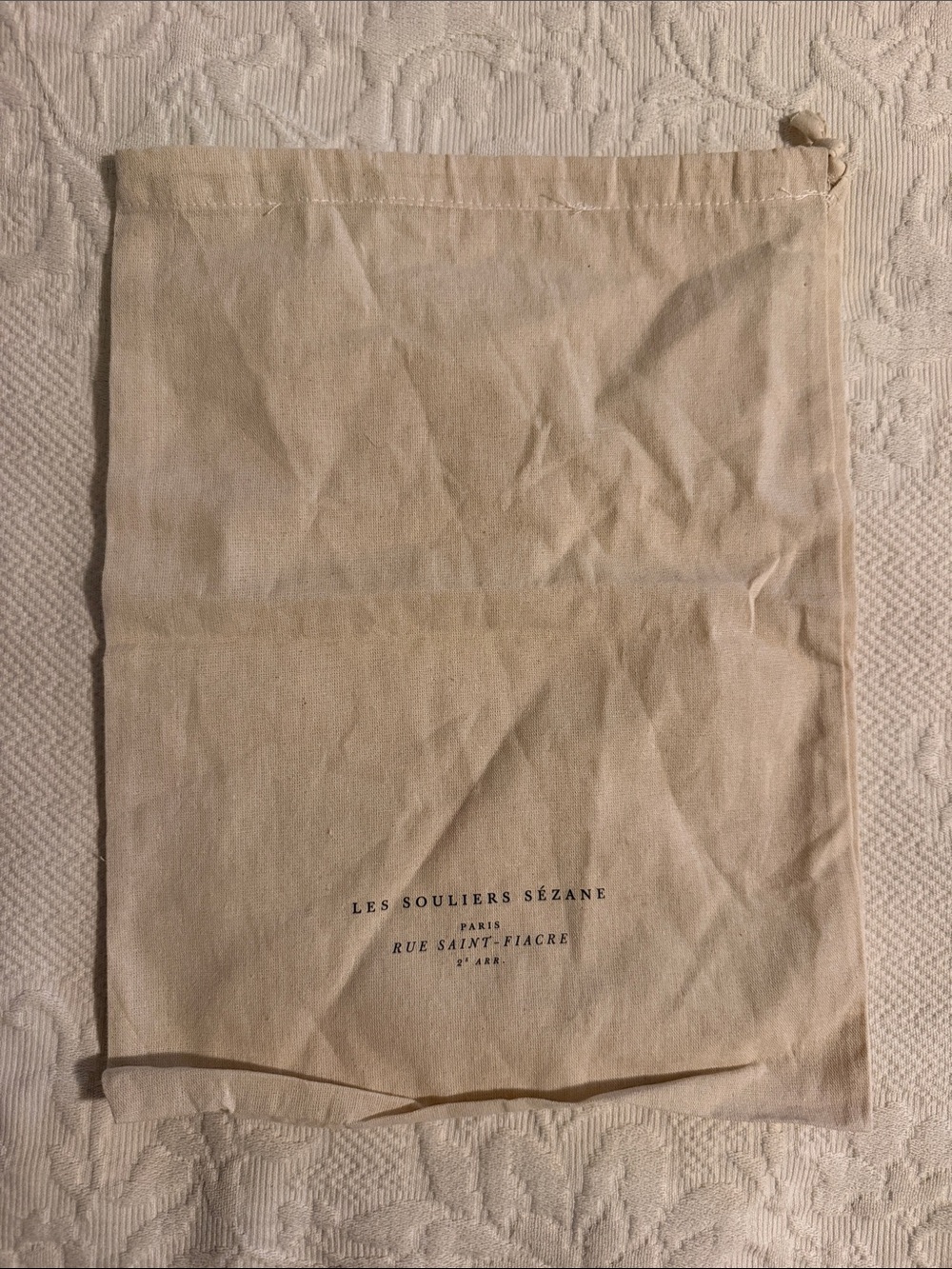 Sezane Ivory Drawstring Dust Bag
